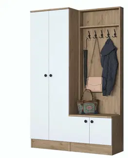 Nemý sluha Predsieňová zostava Pone White and Walnut II