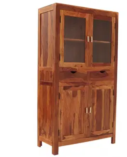 Príborníky Vitrína Amba 100x180x45 z indického masívu palisander