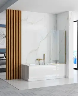 Sprchové dvere REA - Vaňová zástena Elegant 70 zlatá REA-W5600