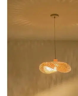 Svietidlá Eurolamp Luster na lanku 1xE27/40W/230V bambus 144-33091
