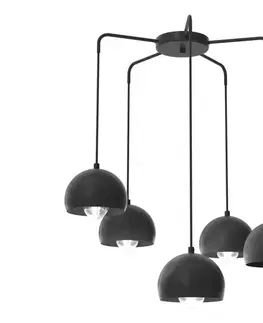 Svietidlá  Luster na lanku SOOL 5xE27/15W/230V čierny 1949