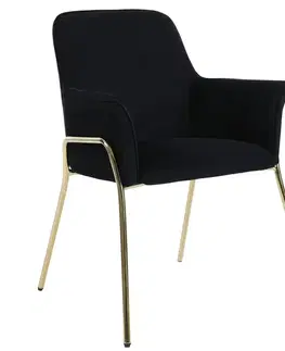 Čalúnené stoličky Stolička Nero 80363 čierna/zlatá