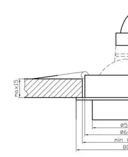 Bodové svetlá Čierne saténové hliníkové stropné svietidlo SC-02