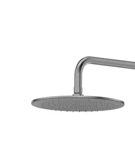 Sprchy a sprchové panely Hlavová sprcha SAT Aurum vrátane sprchového ramena brúsený gun metal SATBSHSBGMSET SATBSHSBGMSET