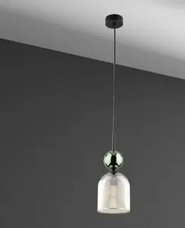 Lampy do obývačky Luster SOPHIA GREEN COGNAC 11146 LW1