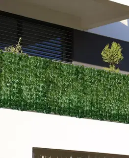 Balkónové zásteny a tieniace siete Zástena umelé listy melónu 100cmx300cm