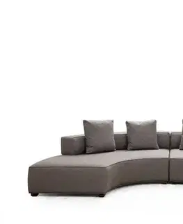 Sedacie súpravy Rohová sedacia súprava / Rohová pohovka Gondol-2 (CHL-SOL-CHL-SAĞ) - Grey
