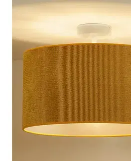 Svietidlá  - Prisadený luster CORDUROY 1xE27/15W/230V pr. 40 cm žltá 604895