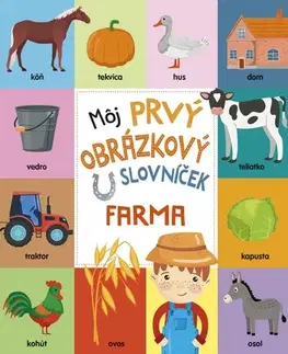 Leporelá, krabičky, puzzle knihy Môj prvý obrázkový slovníček: Farma
