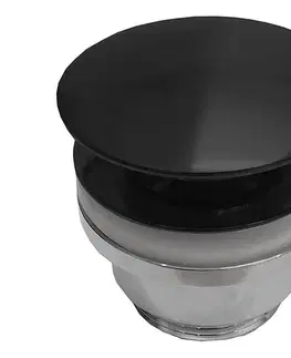 Svietidlá BATH DELUXE Umývadlová vpusť RODBY, priemer 6,6 cm, čierna 33-004-05-02-04