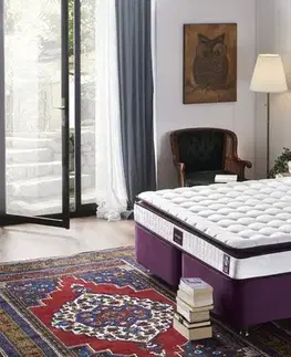 Boxspring Mattress Purple 150x200 cm Double Size Padded Soft Mattress