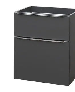 Kúpeľňový nábytok Mereo Mailo, kúpeľňová skrinka 60 cm, antracit, elox AL madlo CN530SN