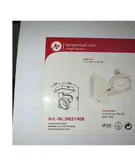 Svietidlá Lampenwelt - LED Nástenné svietidlo 1xGU10/5W/230V 4251096536904