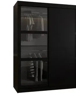 Šatníkové skrine Skriňa Dome III 150 čierna