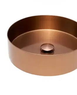 Umývadlá Umývadlo na dosku vo farbe rose gold SAT Aurum 38x38 cm bez prepadu SATAUR3838BRG SATAUR3838BRG