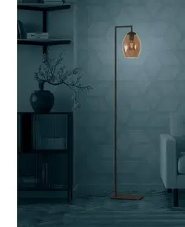 Lampy Eglo 390255 - Stojacia lampa ESTANYS 1xE27/40W/230V hnedá 390255