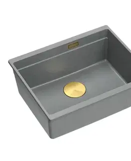 Kuchynské drezy Quadron Quadron - Granitový drez Logan 100 Grey Metallic Meď HQJ6045U5_PVDC1_U