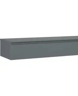 Kúpeľňový nábytok MEXEN/S - Orio kúpeľňová skrinka pod umývadlo 140 cm s doskou, 1 šuplík, grafit mat 91A10-14023-1-BFC66