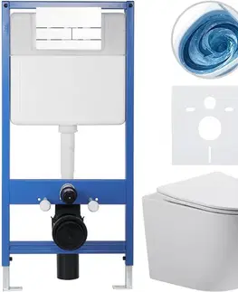 Záchody CERANO - Kompletný WC set Profi/Cesso - biela lesklá - WC tlačidlo Line/Biela - predstenová inštalácia - 49x36 CER-8050BD84357