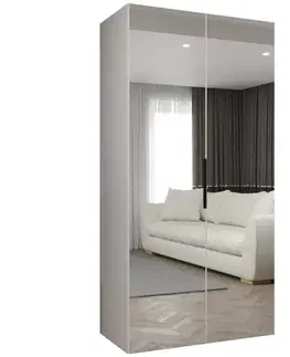 Šatníkové skrine Skriňa Marbella III 100 biela/čierna