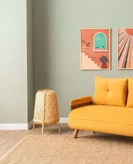 Pohovky a gauče Dvojmiestna rozkladacia pohovka Cosmo 2-Seater - Bohemian Mustard