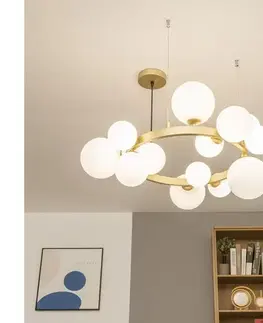 Svietidlá BRILAGI - LED Luster na lanku MILLA 15xG9/3W/230V zlatá/biela 6010-15GW