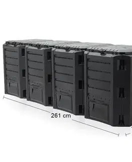 Kompostéry NABBI IKLM1600C záhradný kompostér 1600 l čierna