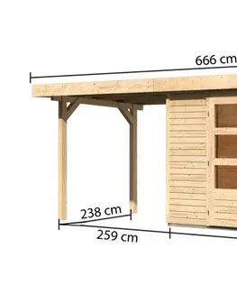 Zahradné domčeky Drevený záhradný domček RETOLA 6 Lanitplast