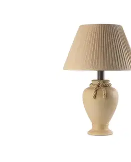 Lampy ONLI - Stolná lampa TRECCIA 1xE27/22W/230V 65 cm béžová 236/LG