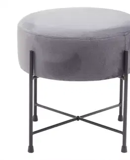 Taburetky na sedenie Taburetka Bob Dark Grey Velvet 13