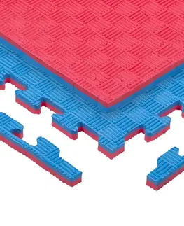 Podložky na cvičenie Puzzle tatami podložka inSPORTline Sazegul 100x100x2 cm červeno-modrá, vzor 5 prúžkov