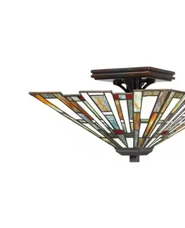 Svietidlá Elstead Quoizel QZ-MAYBECK-F - Stropné svietidlo Tiffany MAYBECK 2xE27/60W/230V QZ-MAYBECK-F
