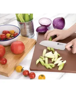 Kuchynské nože Tsuki nôž z damaškovej ocele 12,5 cm - Santoku