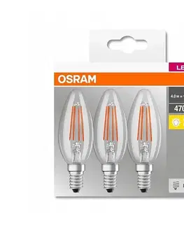 LED osvetlenie SADA 3x LED Žiarovka VINTAGE B40 E14/4W/230V 2700K - Osram 4058075819313