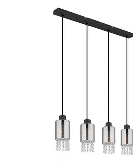 Svietidlá Globo 15799-4H - Luster na lanku BACKEY 4xE27/40W/230V čierna 15799-4H