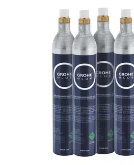 Svietidlá GROHE 40422000 - Fľaša na karbonizáciu GROHE BLUE 425 g CO2 (4 ks) nerezová 40422000