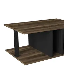 Konferenčné stolíky LINDA konferenčný stolík, orech/čierna
