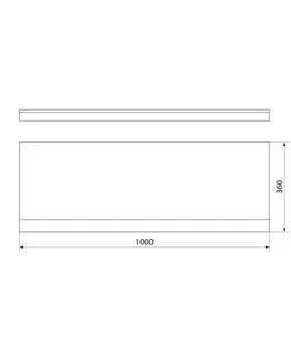 Sprchové vaničky POLYSAN - DEEP PLAIN NIKA panel, 100x36cm 84825