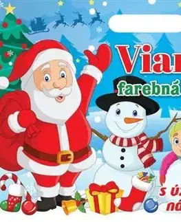 Nalepovačky, vystrihovačky, skladačky Vianočná farebná omaľovánka