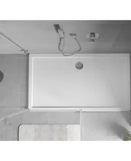 Vane MEXEN - Flow sprchová vanička obdĺžniková slim 80 x 140, biela lesk 46R108014