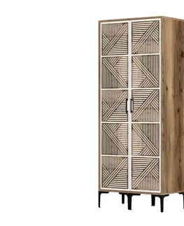 Šatňové skrine Šatníková skriňa Kumsal PP - Walnut, White
