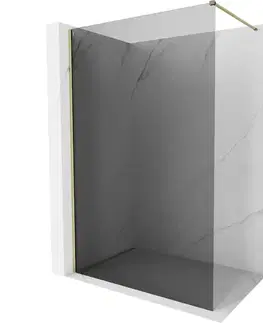 Sprchové dvere MEXEN/S - Kyoto-X Sprchová zástena WALK-IN 60 x 200, grafit 10 mm, zlato 800-060-101-50-40-X