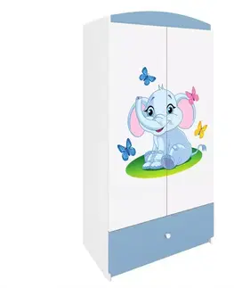 Skrine do izieb Skriňa Babydreams Modrá – Slon