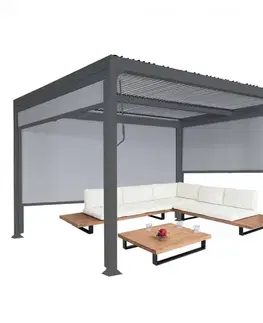Bioklimatické pergoly Bioklimatická pergola HWC-L41 3x3 so 3 bočnými stenami