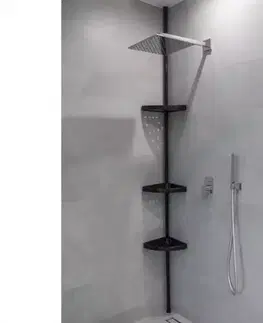 Kúpeľňové doplnky Rohová polička 290cm čierna