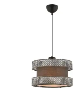Svietidlá  Závesné svietidlo HALO na lanku 1xE27/60W/230V hnedá/šedá 390FLH2455