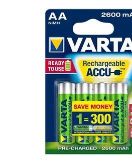 Predlžovacie káble Varta 5716 - 4 ks Nabíjacia batéria ACCU AA NiMH/2600mAh/1,2V 5716101404