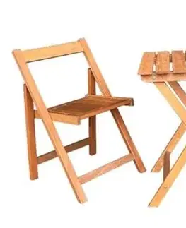 Záhradné zostavy Kinekus Nábytok záhradný BRIGITA 3-dielny drevo 1+2