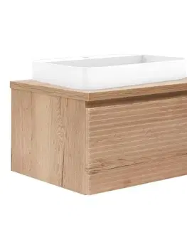 Kúpeľňový nábytok Kúpeľňová skrinka s umývadlom a krycou doskou Naturel Savona 98x43x44, 8 cm dub Halifax mat SAVONA100DHDU SAVONA100DHDU
