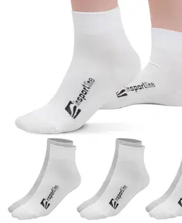 Pánske ponožky Bambusové stredné ponožky inSPORTline Silvatic Mid AG+ antibakteriálne - 3 páry čierna - 35-38